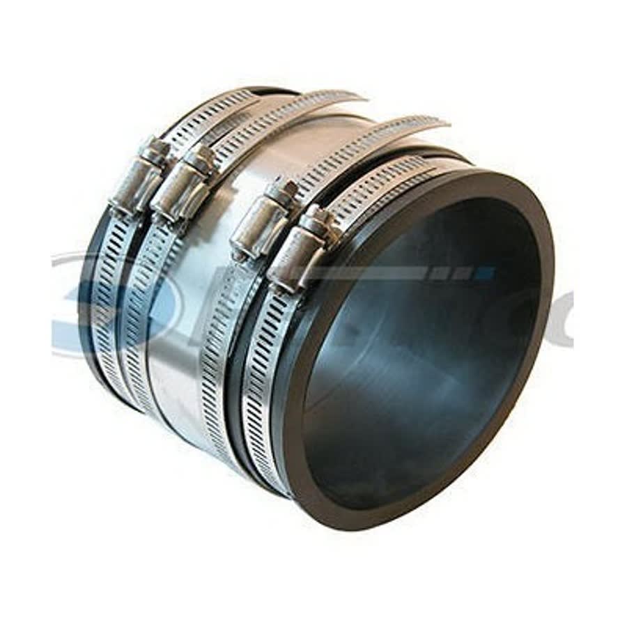 Shielded Transition Coupling, 10 in, PVC/Stainless Steel