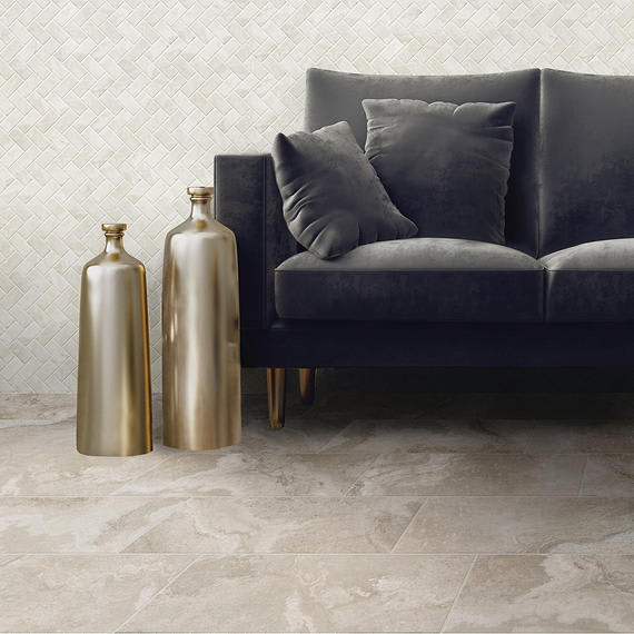 Archaia Atlas Grey Herringbone 2X4 Matte