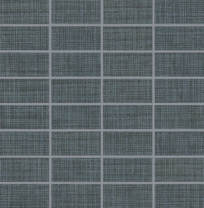 Fabric Art Modern Textile Midnight Blue Rectangle, Modern Textile 12X24 Matte