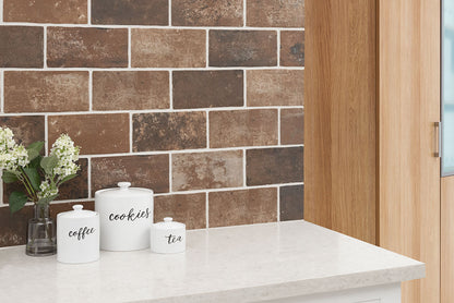 Brickstone Red Porcelain Tile 5X10