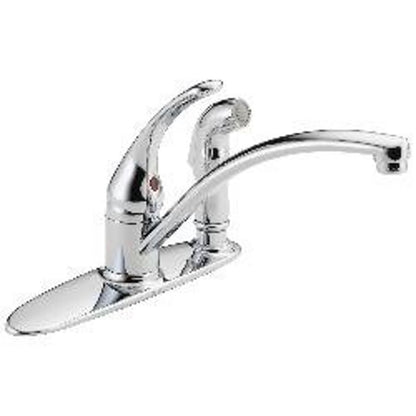 Foundations® Kitchen Faucet, Deck Mount, ADA, 1 Lever Handle, 3-Hole, Chrome
