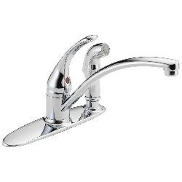 Foundations® Kitchen Faucet, Deck Mount, ADA, 1 Lever Handle, 3-Hole, Chrome