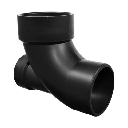 DWV Street Lowheel 90 deg Elbow, 3 x 3 x 2 in, Spigot x Hub, ABS