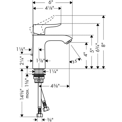 Metris 1.2 GPM Single Hole Bathroom Faucet with EcoRight, Quick Clean, and ComfortZone Technologies - Drain Assembly Included