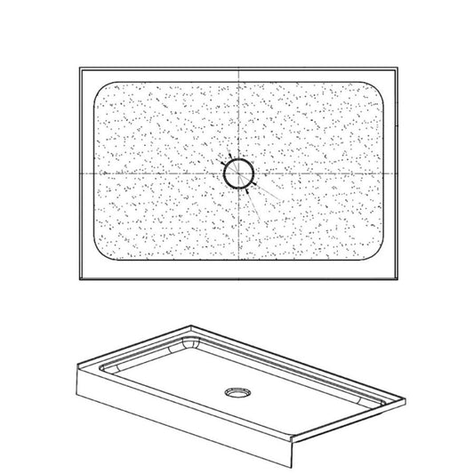 Shower Tray/Base, Acrylic, White