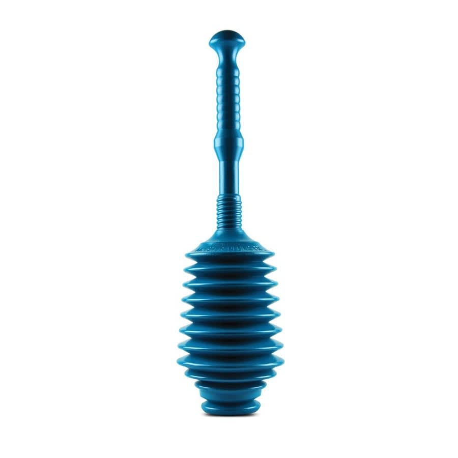 Funnel Nose Heavy Duty All Purpose Plunger, 6-1/2 in, Cup, 21-1/2 in Handle, Rubber Plunger, Polyethylene Handle, Turquoise