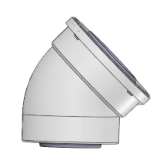 Non Condensing Vent Elbow 45, 3x5 Concentric (Qty 2)