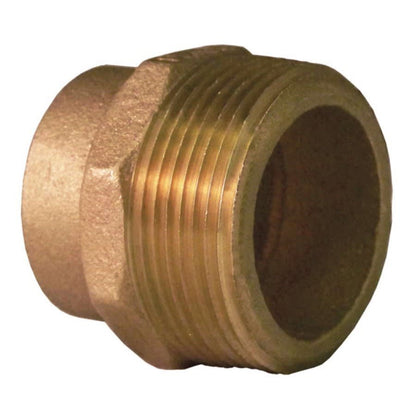 DWV Male Adapter, 1-1/2 x 1-1/4 in, C x MNPT, Cast Copper