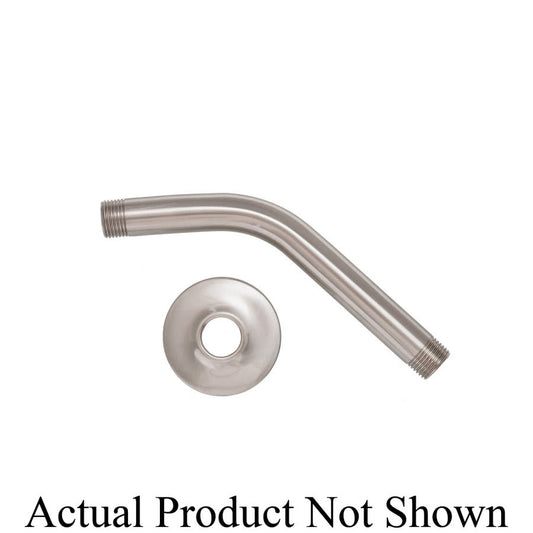 Shower Arm, Wall Mount, 8 in L, Satin Nickel