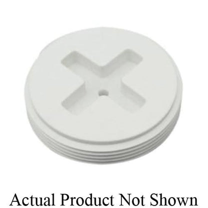 DWV Slotted Countersunk Plug, 4 in, MNPT, Polypropylene