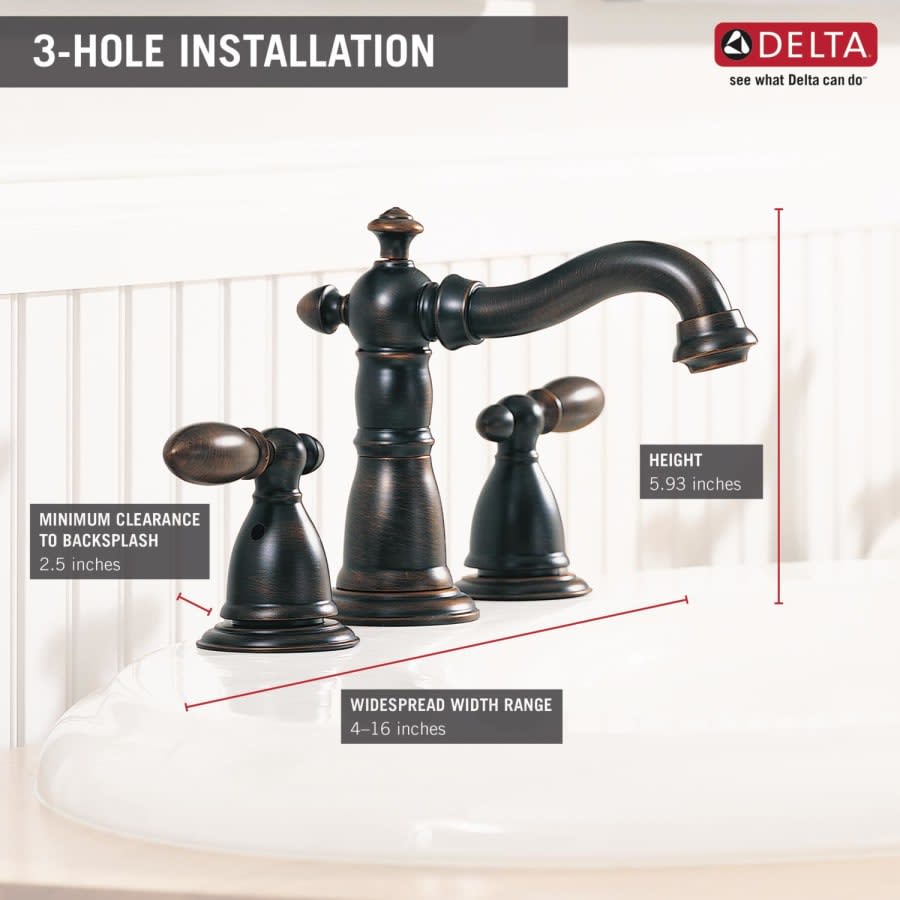 Victorian Widespread Bathroom Faucet with Pop-Up Drain Assembly - Includes Lifetime Warranty