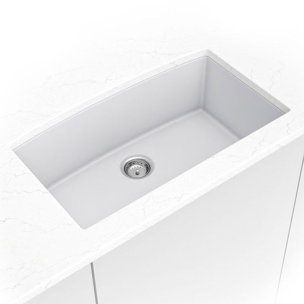 White Quartz Single Bowl 3219