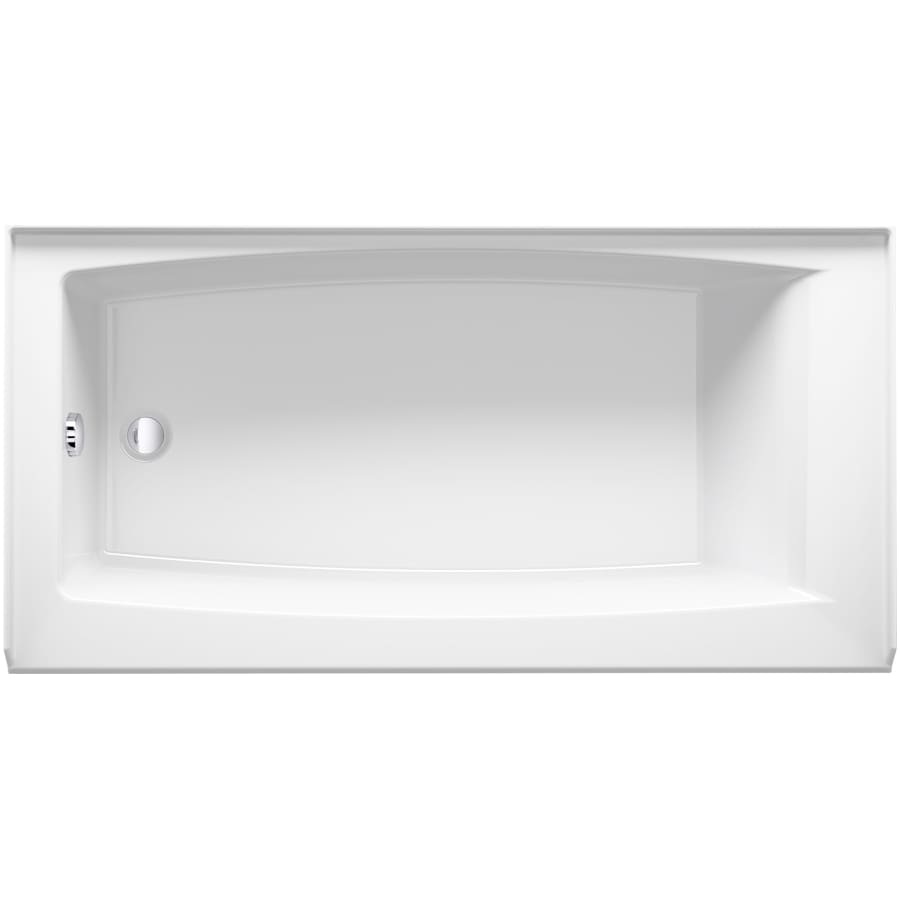 Entity 60" x 30" Three Wall Alcove Acrylic Soaking Tub with Left Drain