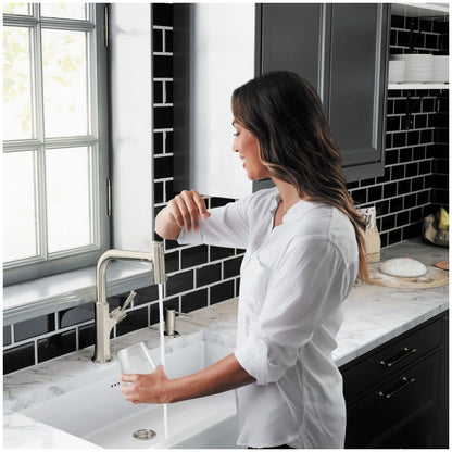 Locarno Select 1.75 GPM Pull Out Kitchen Faucet HighArc Spout with Magnetic Docking & Toggle Spray Diverter - Limited Lifetime Warranty