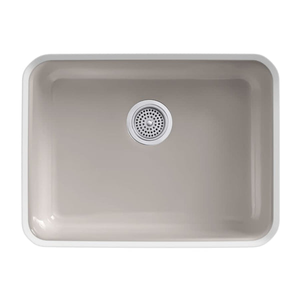 Iron/Tones 24-1/4" Undermount Single Basin Enameled Cast Iron Bar Sink