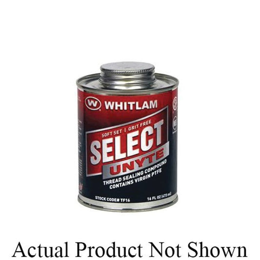 SELECT-UNYTE PTFE Thread Sealing Compound, 1 qt Brush Top Can Container, Paste, White