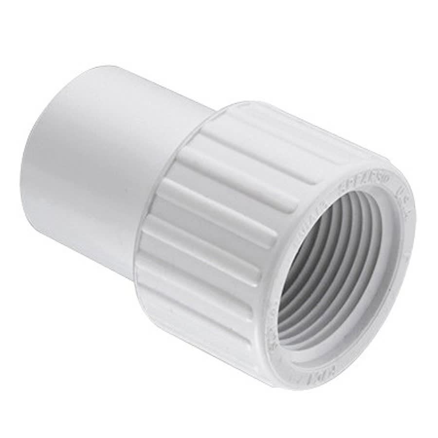 Female Adapter, 1/2 in, Spigot x FNPT, SCH 40/STD, PVC