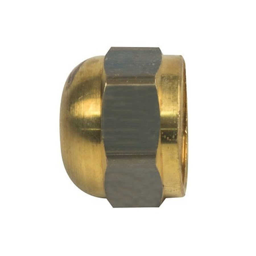 Cap, 1/2 in, Flare, Brass, Rough Brass, Domestic