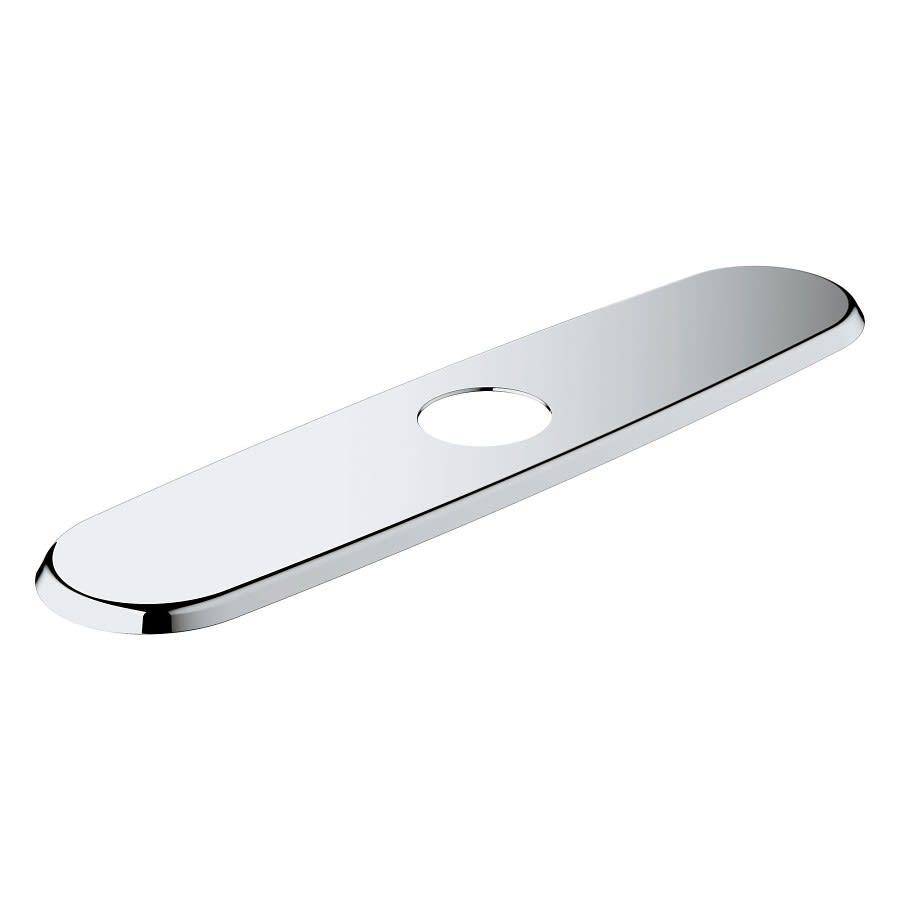 Escutcheon, 10 in L, Polished Chrome