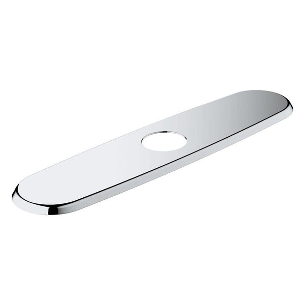 Escutcheon, 10 in L, Polished Chrome