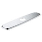 Escutcheon, 10 in L, Polished Chrome