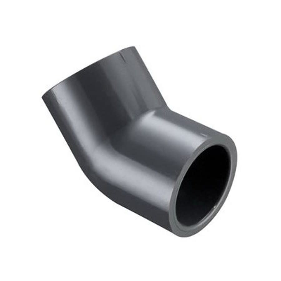 45 deg Elbow, 1 in, Socket, SCH 80/XH, PVC