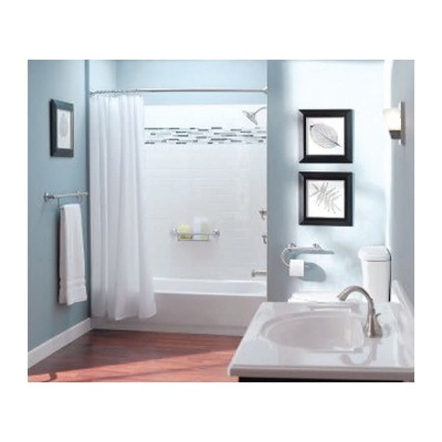 Home Care® Toilet Paper Holder Grab Bar, ADA, 8 in L, Brushed Nickel