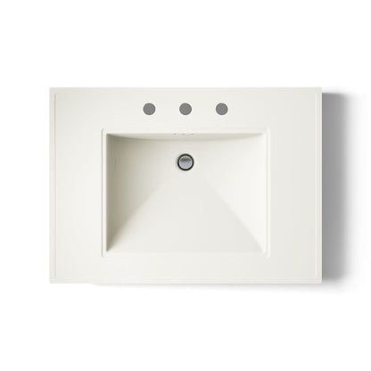 Memoirs Stately 30" Fireclay Pedestal Bathroom Sink with 3 Holes Drilled and Overflow