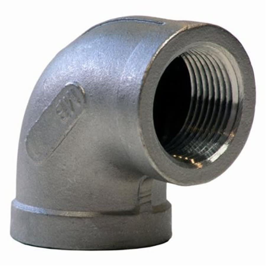 90 deg Elbow, 1-1/4 in, FNPT, 304/304L Stainless Steel, 150 lb