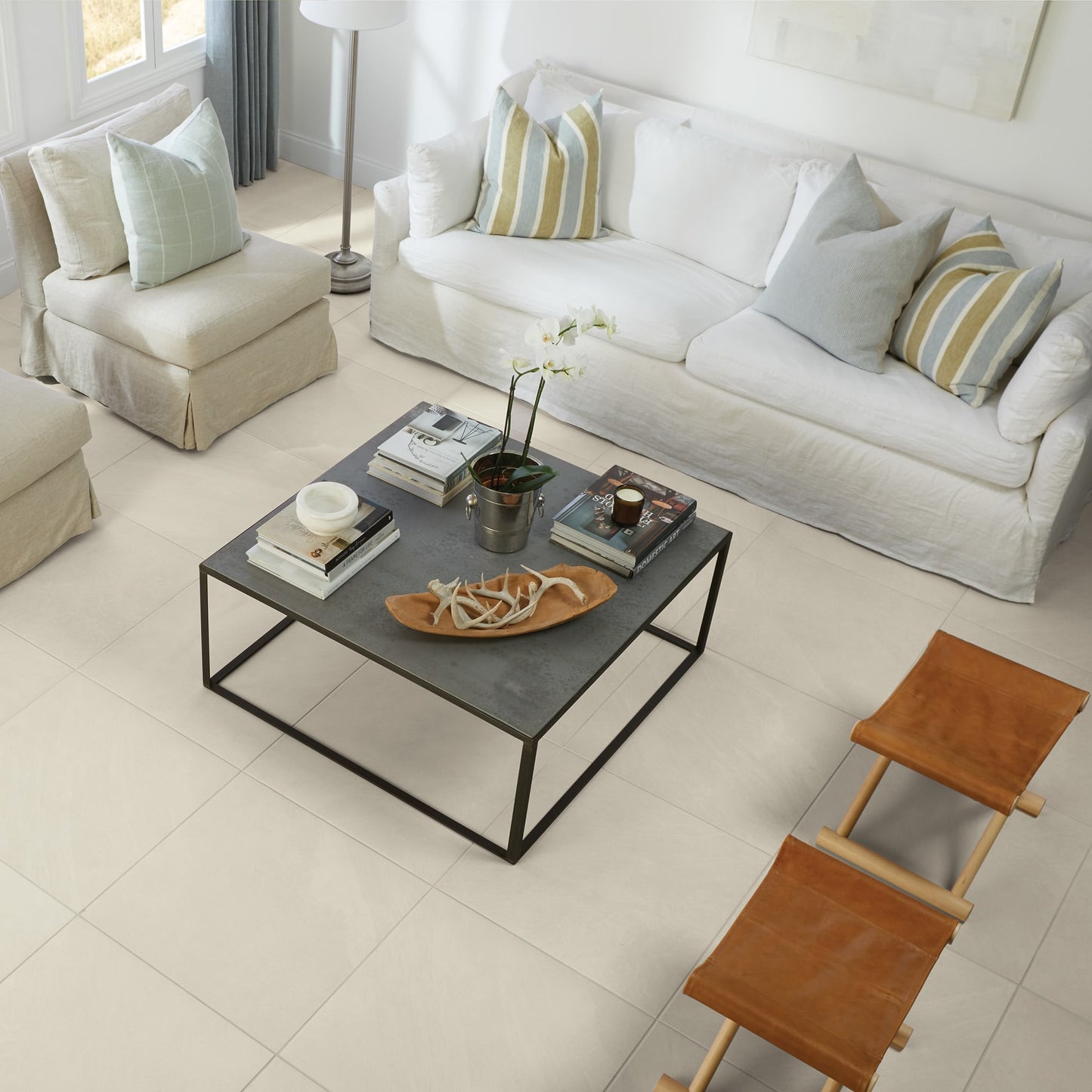 Modern Oasis Soft Cloud Square 24X24 Matte