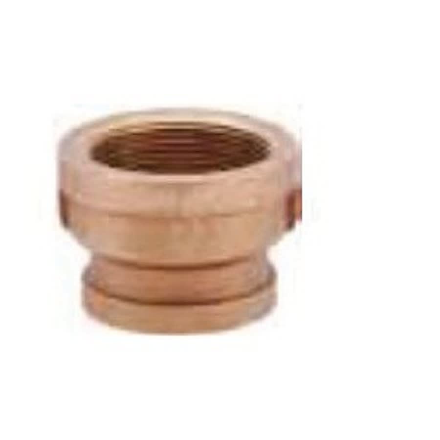 Reducer Coupling, 1 x 3/8 in, FNPT, Lead Free Brass, Rough Brass