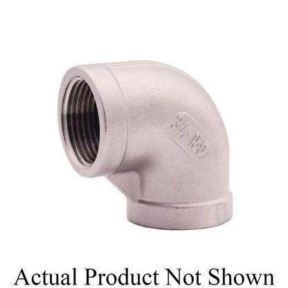 90 deg Elbow, 1-1/4 in, FNPT, 304/304L Stainless Steel, 150 lb