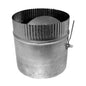 Damper Section, 7 in Damper, Steel, Hot Dipped Galvanized, 28 ga