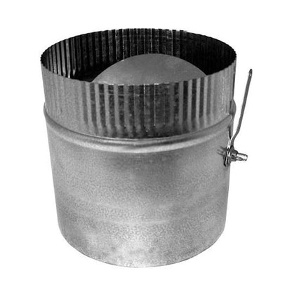 Damper Section, 6 in Damper, Steel, Hot Dipped Galvanized, 28 ga