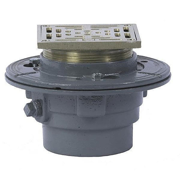 FD-100 Floor Drain Body, 2 in Outlet, No Hub