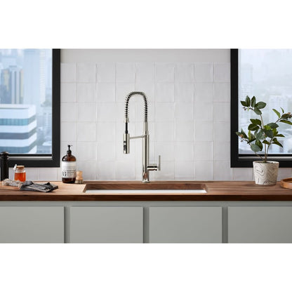 Purist 1.5 GPM Single Hole Pre-Rinse Kitchen Faucet with Sweep Spray, DockNetik, and MasterClean Technologies