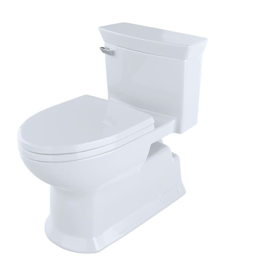 Eco Soiree One Piece Elongated 1.28 GPF ADA Toilet with Double Cyclone Flush System and CeFiONtect - Soft Close Seat Included