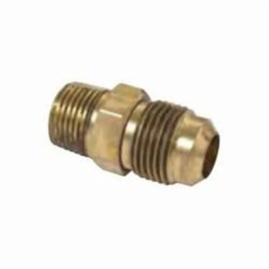 Male Adapter, 1/2 x 1/4 in, Flare x MNPT, Brass, Rough Brass, Domestic