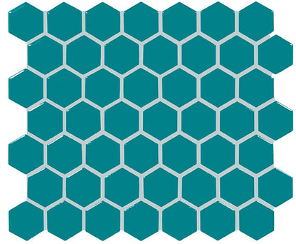 Keystones Ocean Blue Hexagon 2X2 Matte