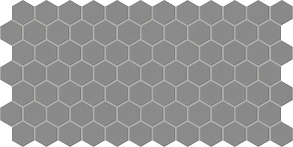 Color Wheel Mosaic Suede Gray Hexagon 1.5X1.5 Glossy