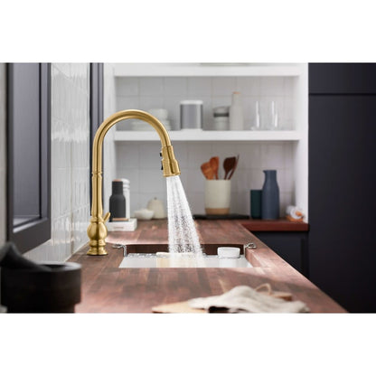 Artifacts Touchless 1.5 GPM Single Hole Pull Down Kitchen Faucet with Three-Function Spray Head