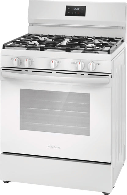 Frigidaire 30 in. 5.0 cu. ft. 5-Burner Gas Range with Manual Clean in White