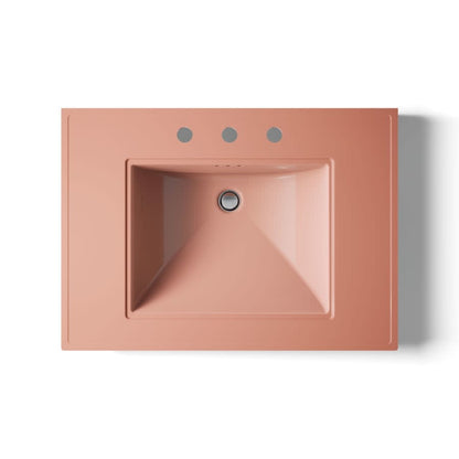Memoirs Stately 30" Fireclay Pedestal Bathroom Sink with 3 Holes Drilled and Overflow
