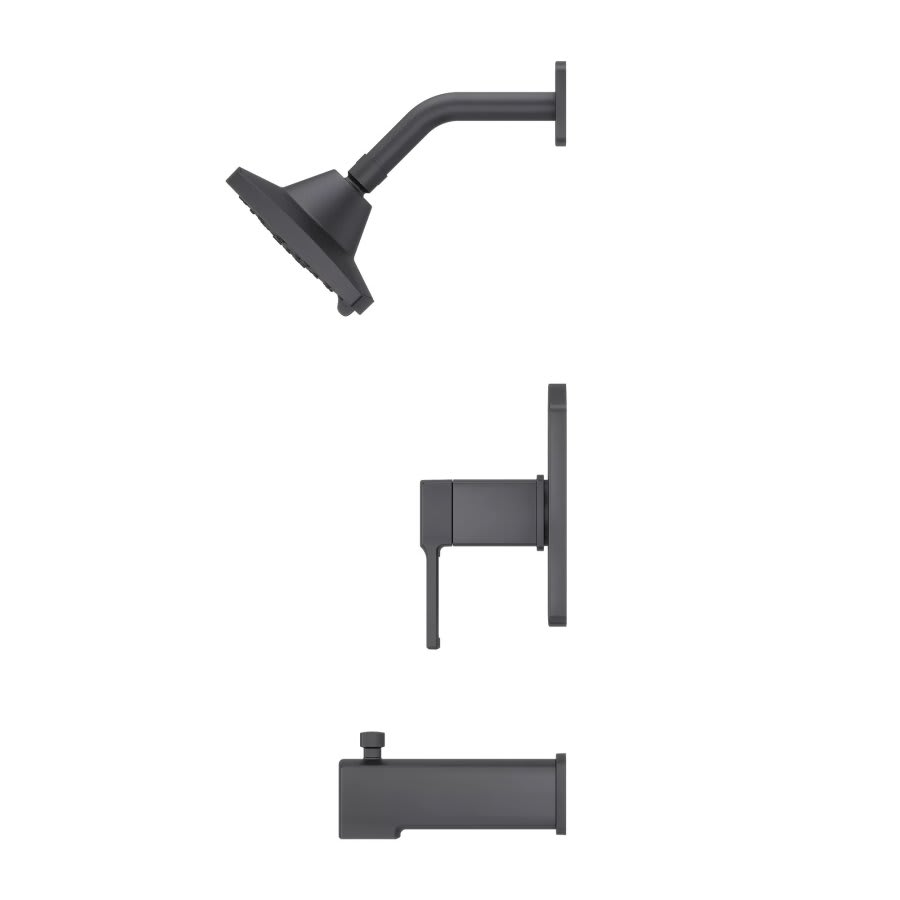 Deckard™ Pressure Balanced Tub & Shower Trim, Matte Black