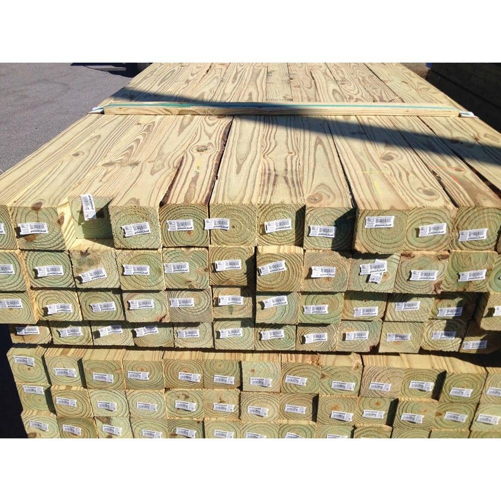 4 in. x 4 in. x 8 ft. #2 Ground Contact Pressure-Treated Southern Yellow Pine Timber