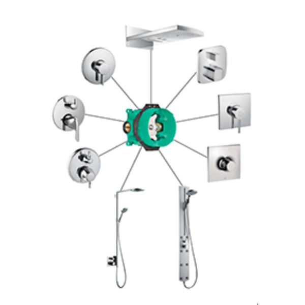 iBox Universal Plus 3/4" Rough In Valve with Integrated Service Stops