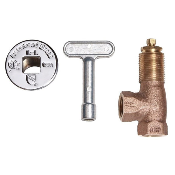 Log Lighter Kit, Includes Exposed Flange and Key, Stainless Steel