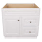 Hampton 36 in. W x 21 in. D x 33.5 in. H Bath Vanity Cabinet without Top in White