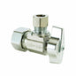 Quarter Turn Angle Stop, 5/8 x 1/4 in, Comp, Chrome