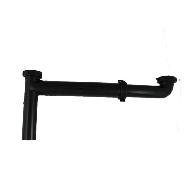 Continuous Waste, End Outlet, 1-1/2 in, Polypropylene, Black